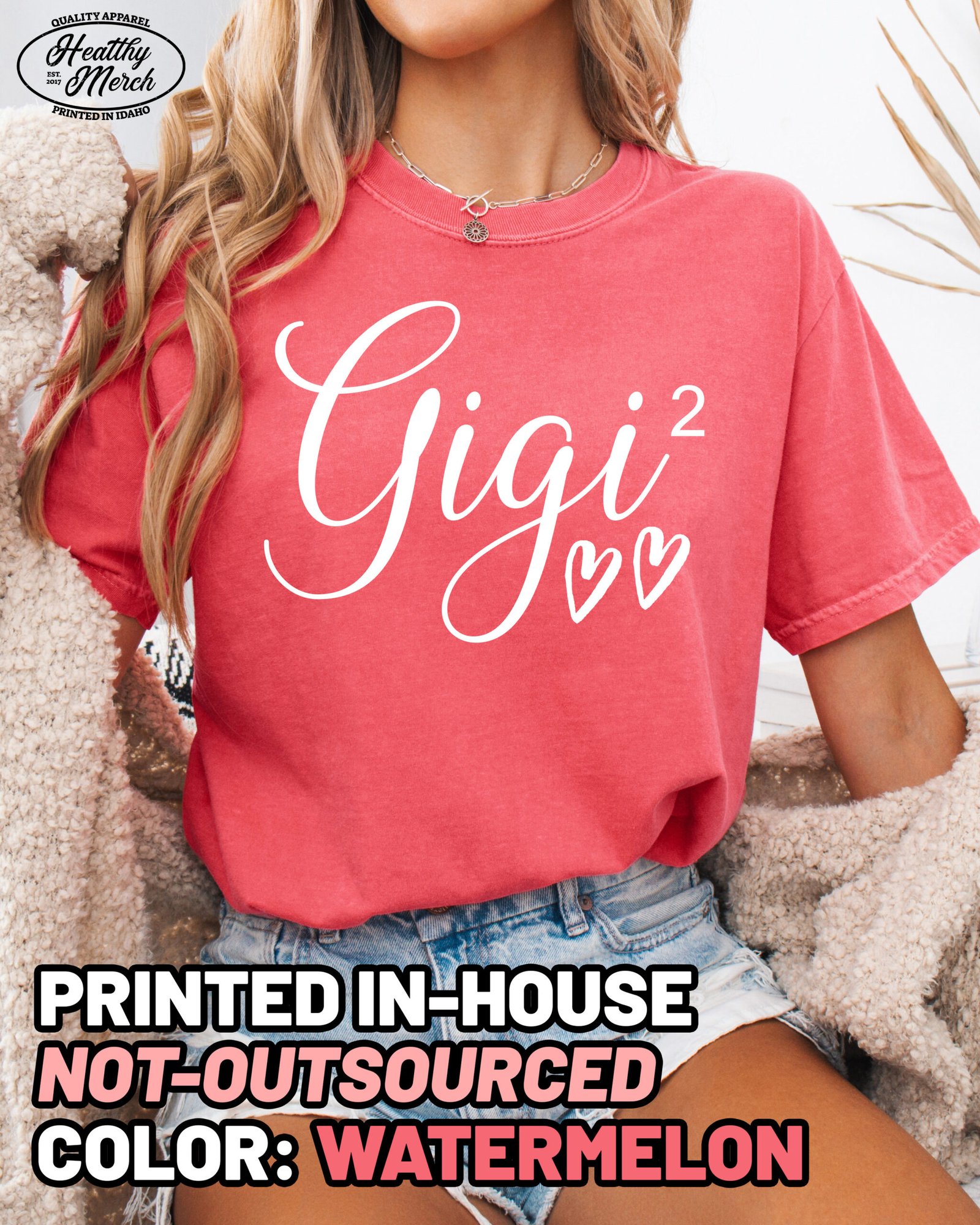 Gigi Squared Shirt Comfort Colors Custom Personalized Grandma Tee - Image 8