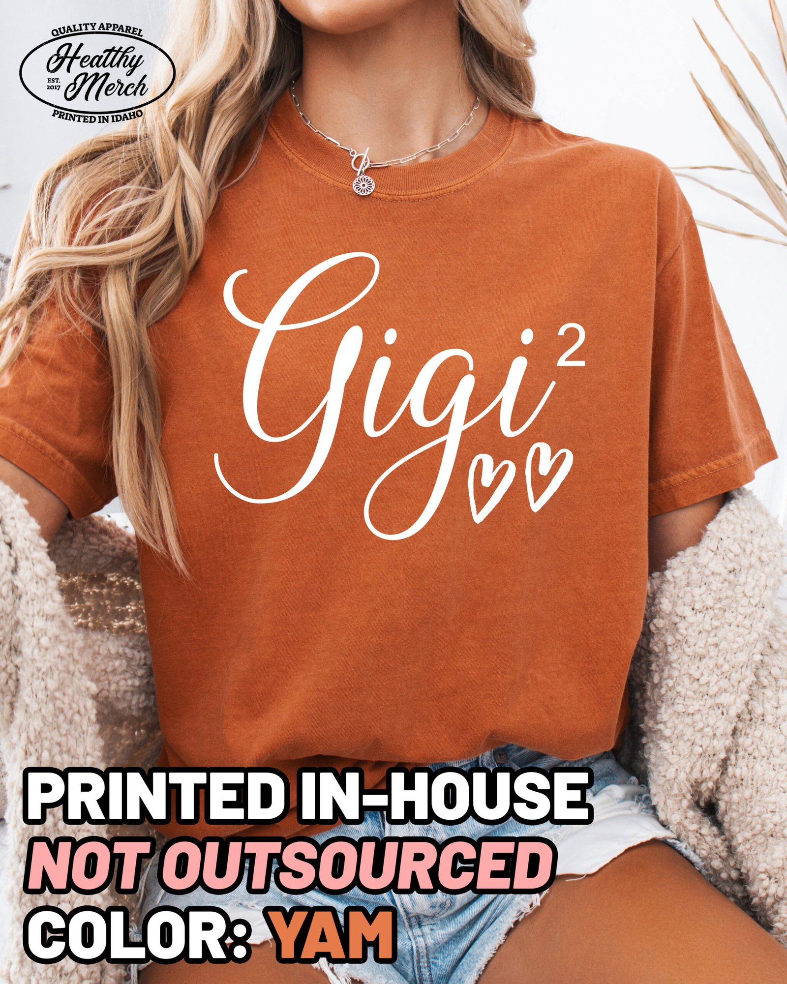 Gigi Squared Shirt Comfort Colors Custom Personalized Grandma Tee - Image 9