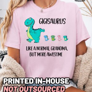 Custom Gigisaurus Followers Shirt Comfort Colors Gigi Grandma Tee - Image 5