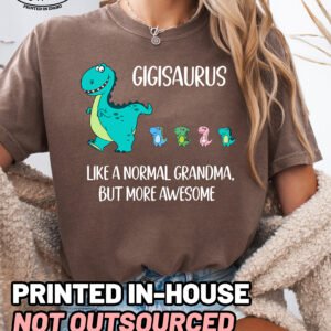 Custom Gigisaurus Followers Shirt Comfort Colors Gigi Grandma Tee - Image 9