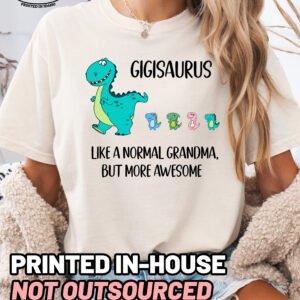 Custom Gigisaurus Followers Shirt Comfort Colors Gigi Grandma Tee - Image 10