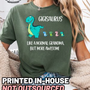 Custom Gigisaurus Followers Shirt Comfort Colors Gigi Grandma Tee - Image 8