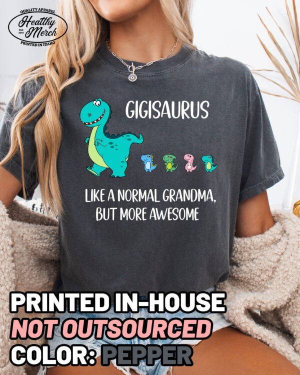 Custom Gigisaurus Followers Shirt Comfort Colors Gigi Grandma Tee