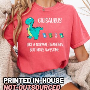 Custom Gigisaurus Followers Shirt Comfort Colors Gigi Grandma Tee - Image 6