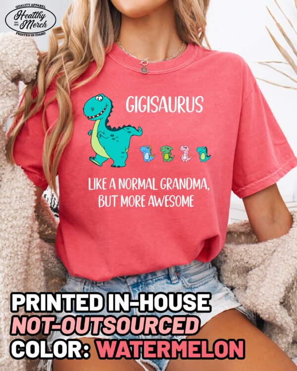 Custom Gigisaurus Followers Shirt Comfort Colors Gigi Grandma Tee