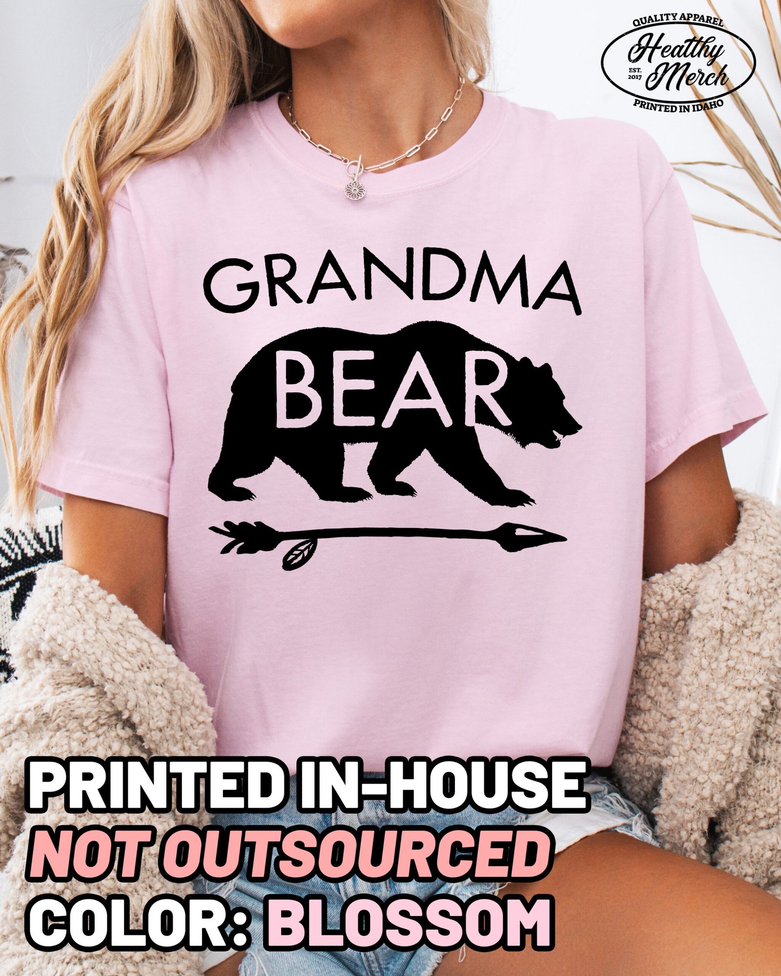 Grandma Bear Shirt Comfort Colors Tee - Image 4