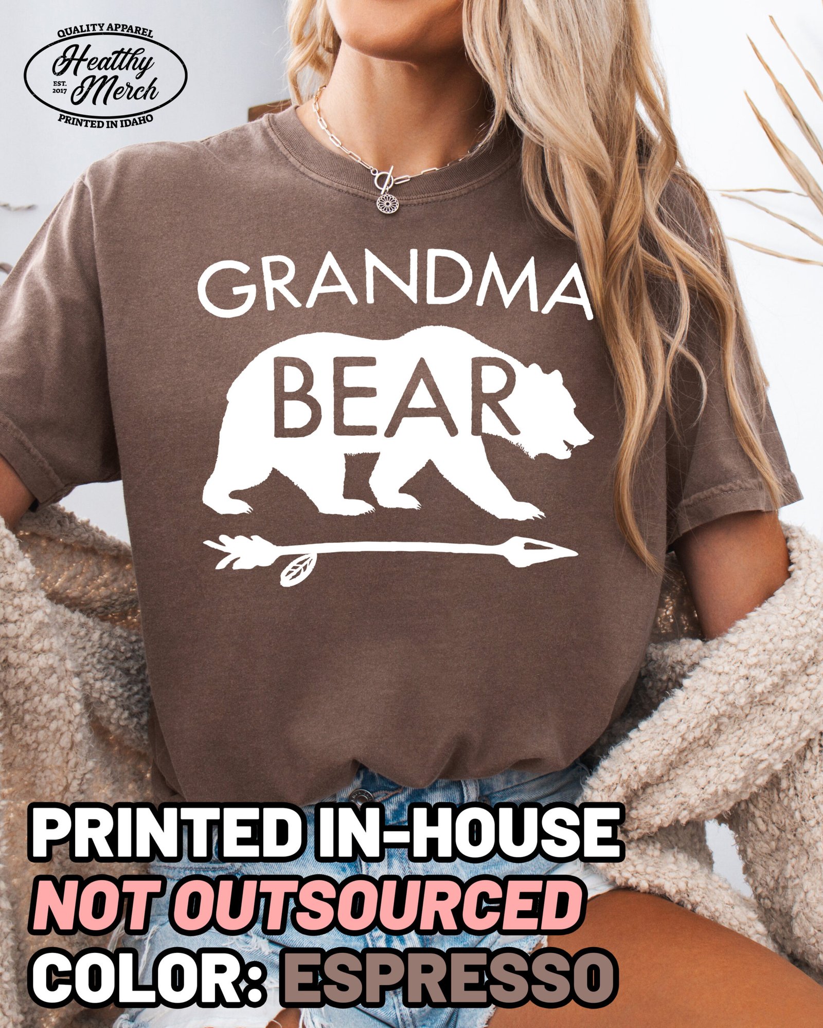 Grandma Bear Shirt Comfort Colors Tee - Image 6