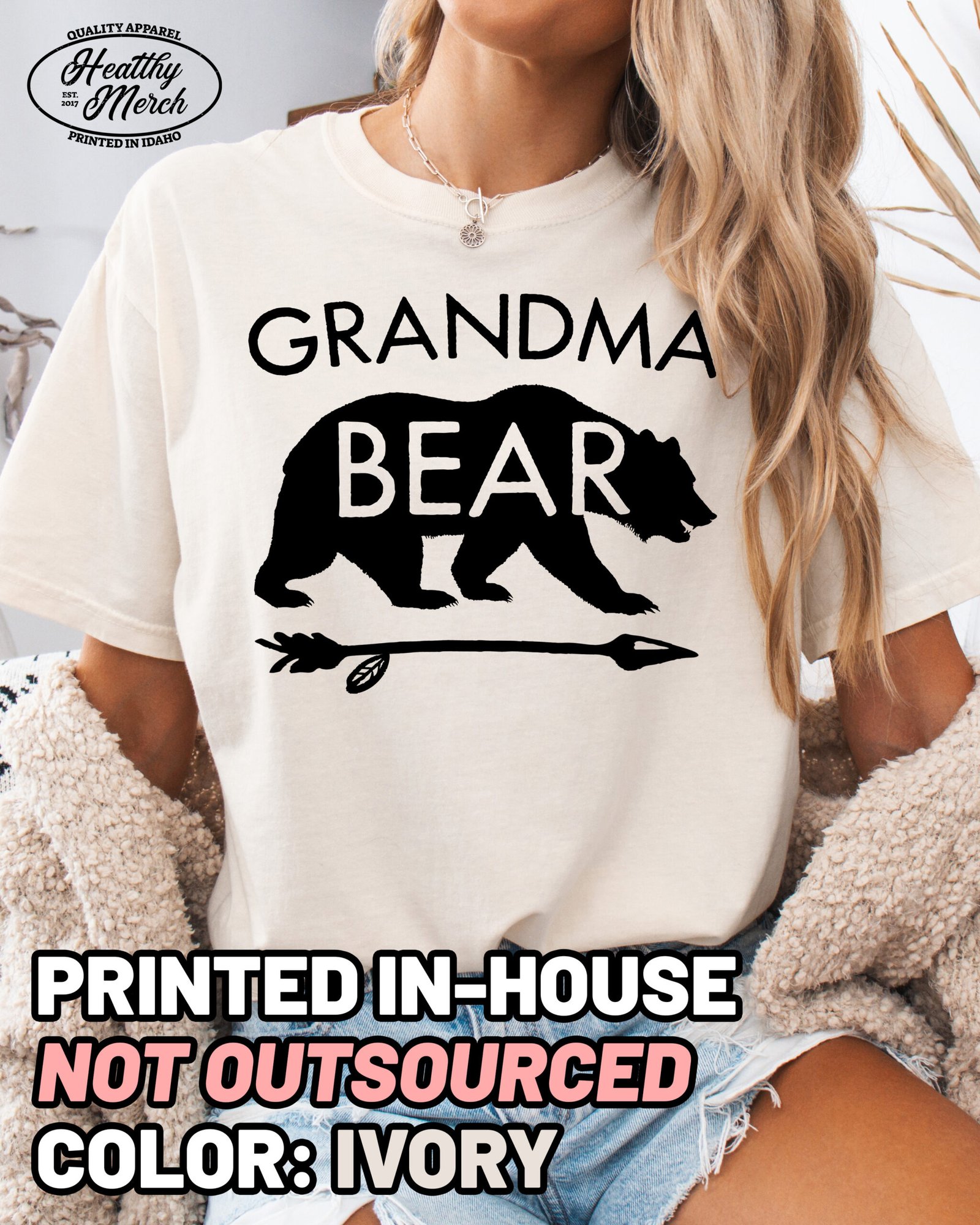 Grandma Bear Shirt Comfort Colors Tee - Image 7