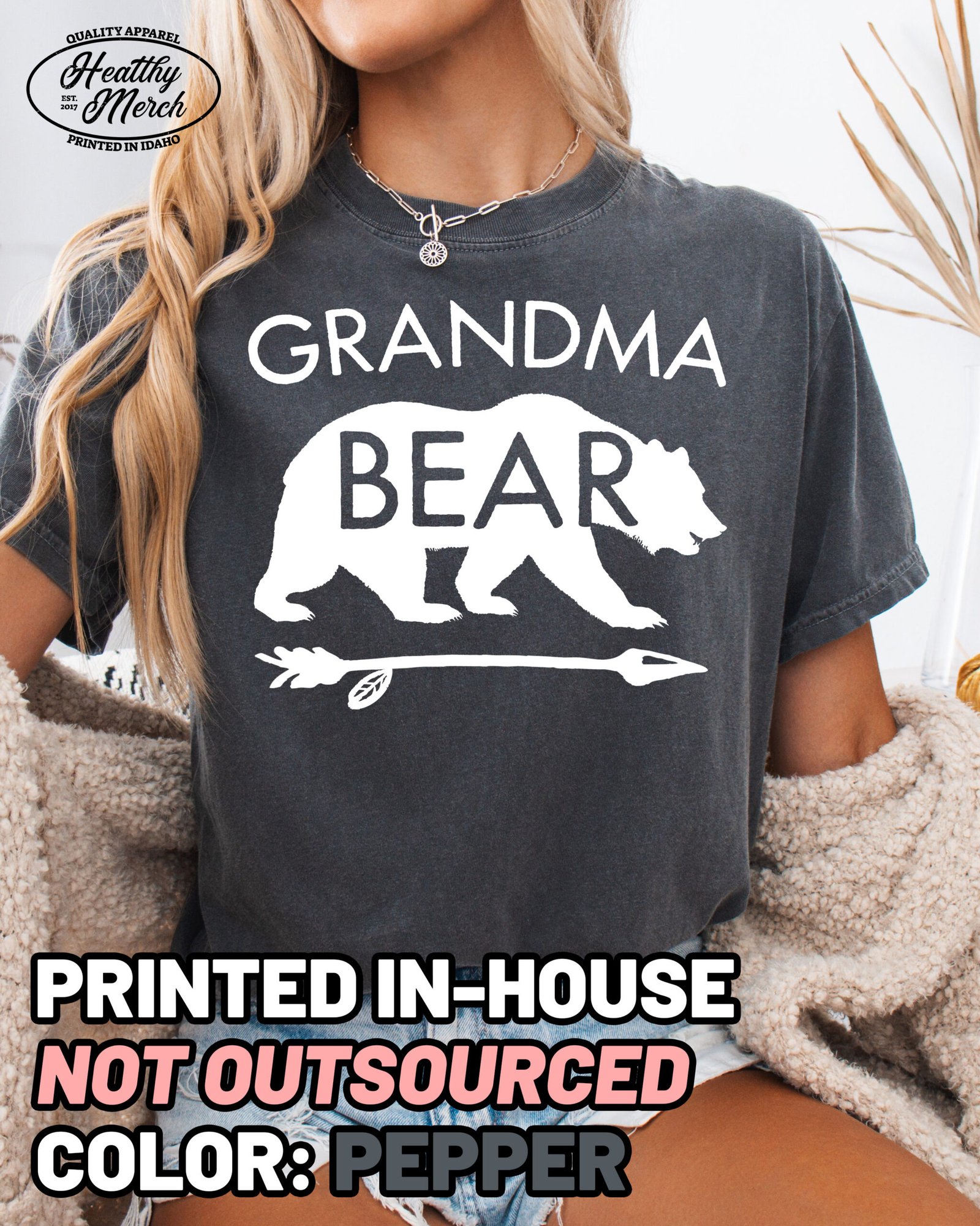 Grandma Bear Shirt Comfort Colors Tee - Image 9
