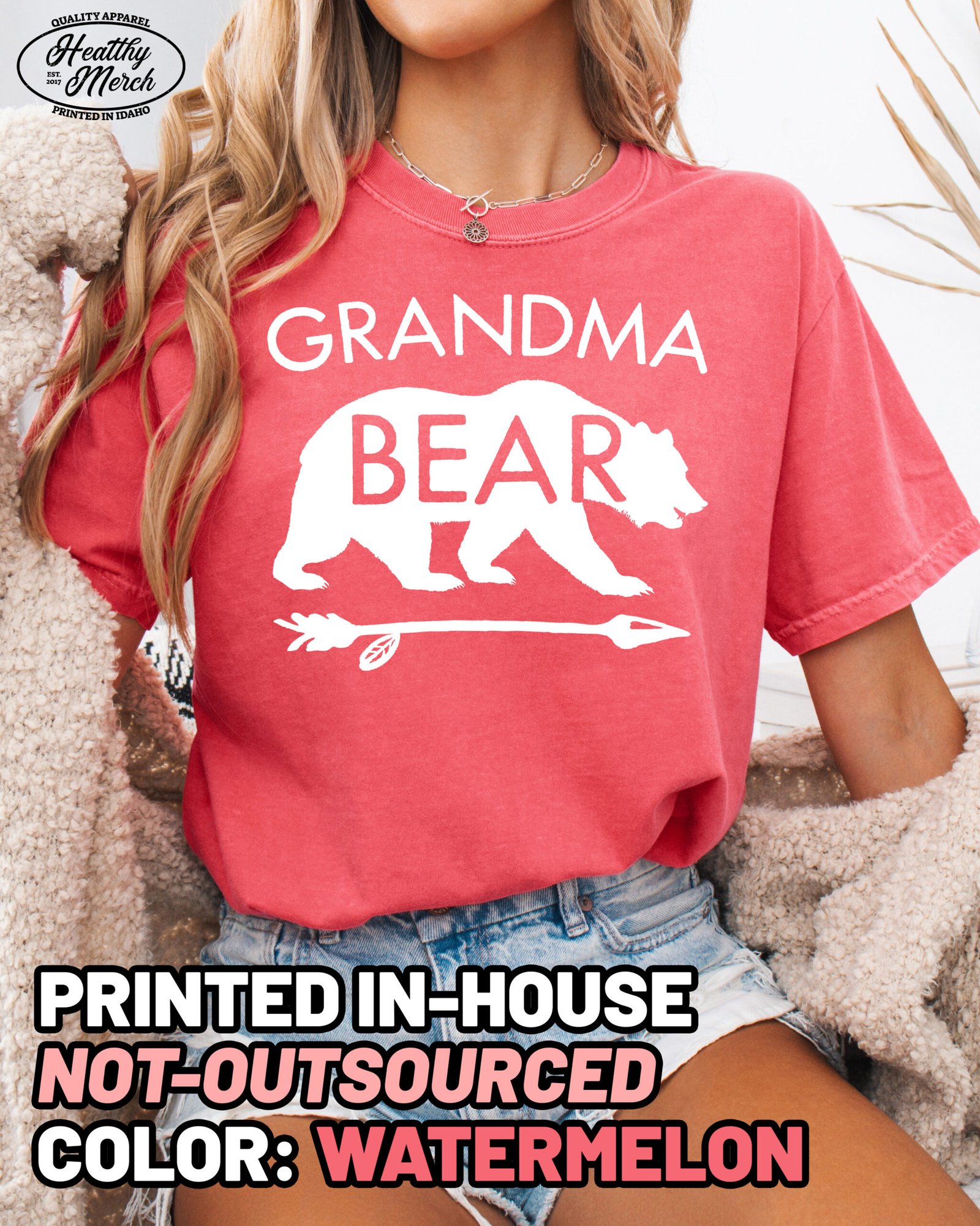 Grandma Bear Shirt Comfort Colors Tee - Image 5