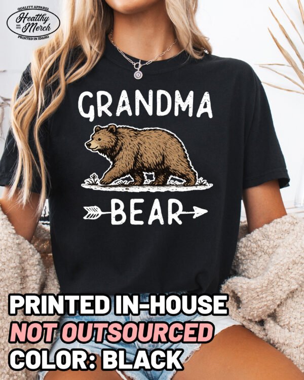 Grandma Bear Graphic Shirt Comfort Colors Grandma Tee