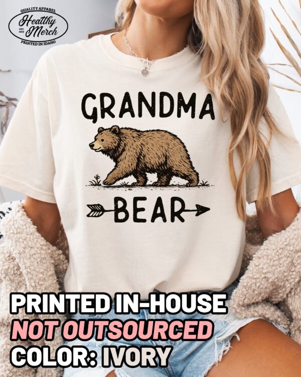 Grandma Bear Graphic Shirt Comfort Colors Grandma Tee