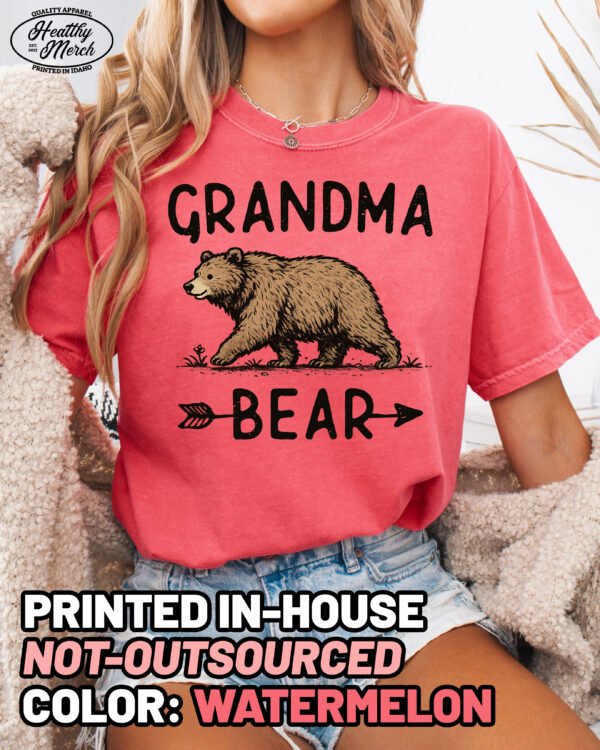 Grandma Bear Graphic Shirt Comfort Colors Grandma Tee