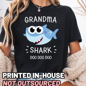 Grandma Shark Shirt Comfort Colors Grandma Tee - Image 10