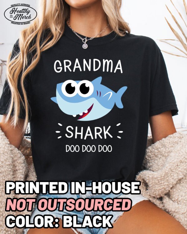 Grandma Shark Shirt Comfort Colors Grandma Tee