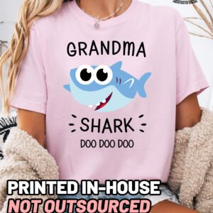 Grandma Shark Shirt Comfort Colors Grandma Tee - Image 4