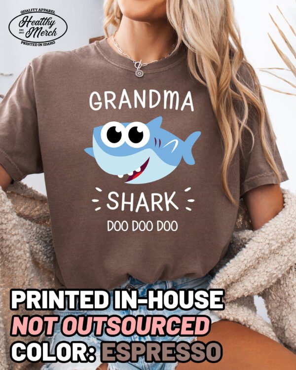 Grandma Shark Shirt Comfort Colors Grandma Tee