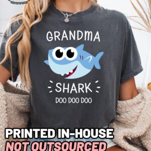Grandma Shark Shirt Comfort Colors Grandma Tee