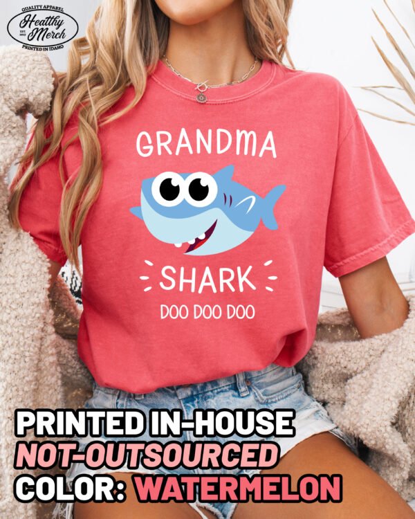 Grandma Shark Shirt Comfort Colors Grandma Tee