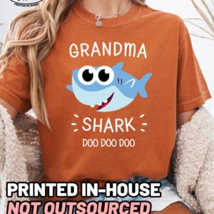 Grandma Shark Shirt Comfort Colors Grandma Tee - Image 6