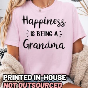 Happiness Is Being A Grandma Shirt Comfort Colors Tee - Image 5