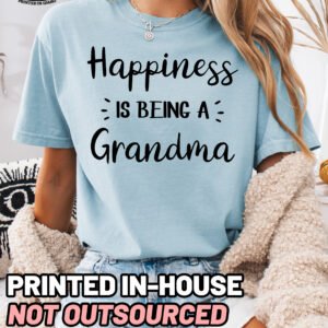 Happiness Is Being A Grandma Shirt Comfort Colors Tee - Image 4
