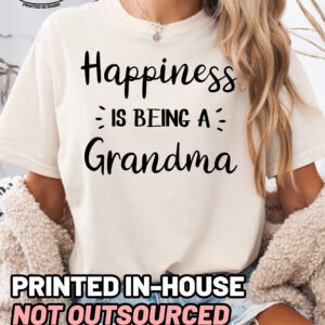 Happiness Is Being A Grandma Shirt Comfort Colors Tee - Image 10