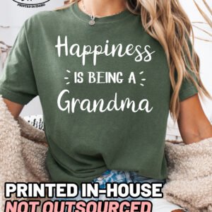 Happiness Is Being A Grandma Shirt Comfort Colors Tee - Image 8
