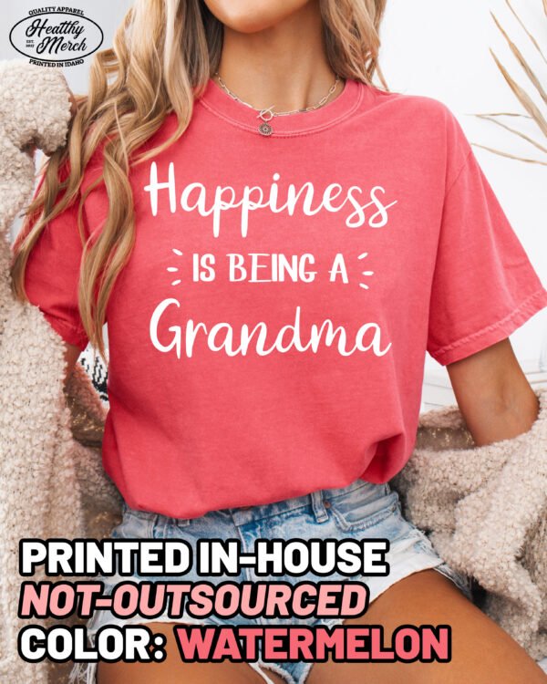 Happiness Is Being A Grandma Shirt Comfort Colors Tee