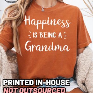 Happiness Is Being A Grandma Shirt Comfort Colors Tee - Image 7