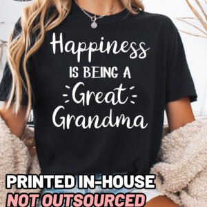 Happiness Is Being A Great Grandma Shirt Comfort Colors Tee - Image 6
