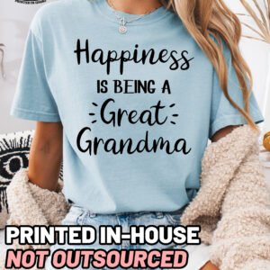 Happiness Is Being A Great Grandma Shirt Comfort Colors Tee - Image 8