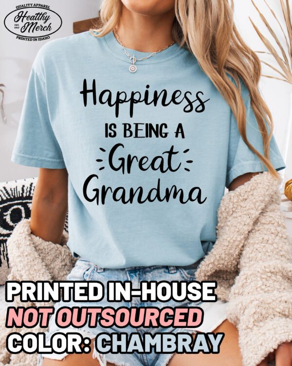 Happiness Is Being A Great Grandma Shirt Comfort Colors Tee