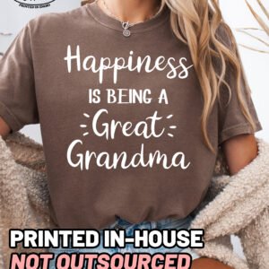 Happiness Is Being A Great Grandma Shirt Comfort Colors Tee - Image 4