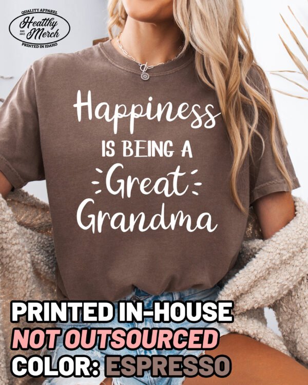 Happiness Is Being A Great Grandma Shirt Comfort Colors Tee