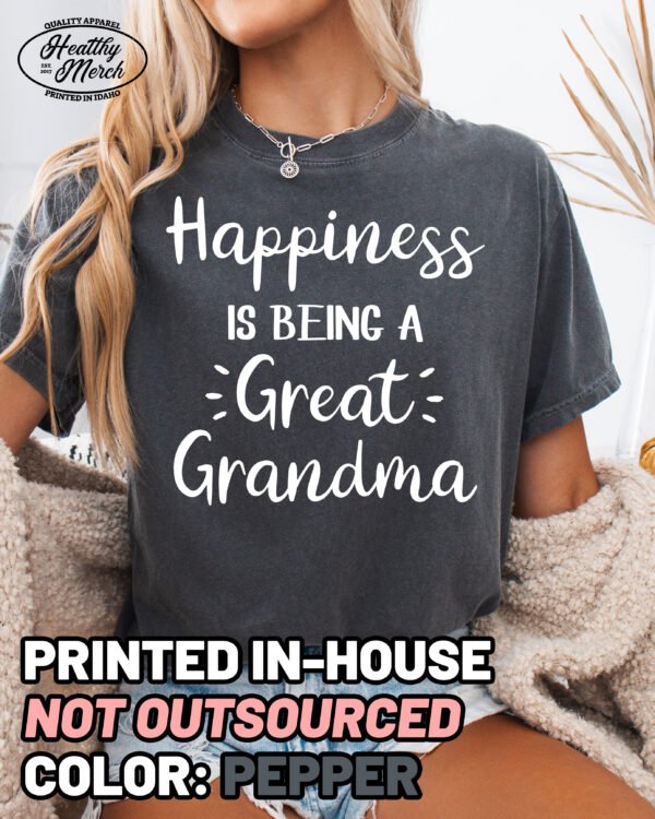 Happiness Is Being A Great Grandma Shirt Comfort Colors Tee