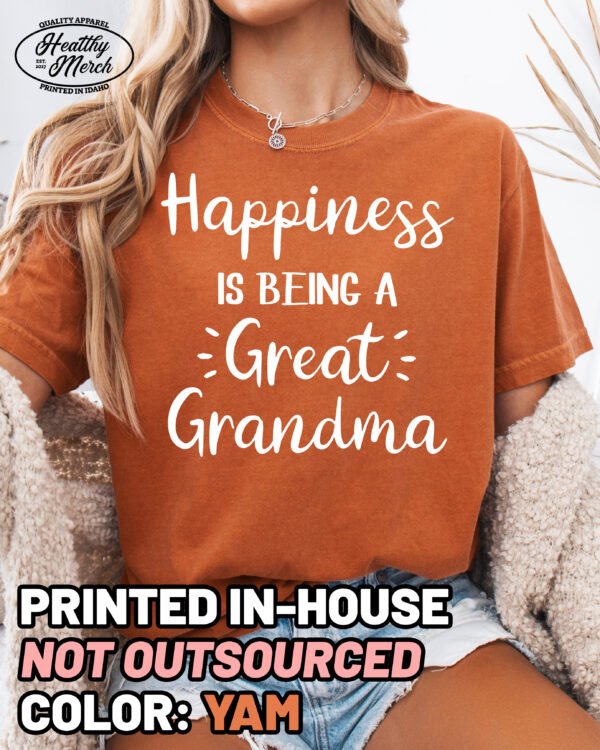 Happiness Is Being A Great Grandma Shirt Comfort Colors Tee