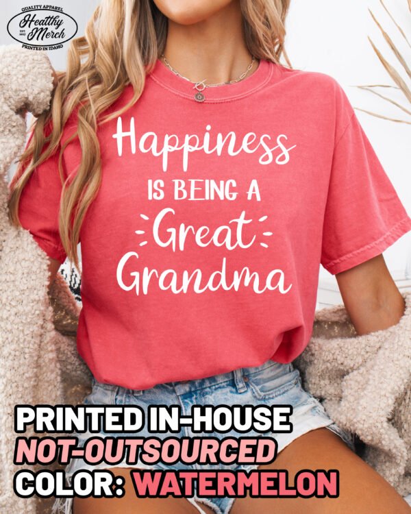 Happiness Is Being A Great Grandma Shirt Comfort Colors Tee