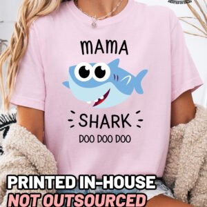 Mama Shark Shirt Comfort Colors Mom Tee - Image 3