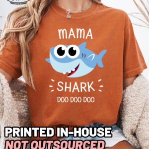 Mama Shark Shirt Comfort Colors Mom Tee - Image 5