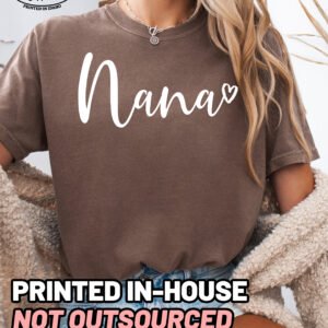 Nana Script Shirt Comfort Colors Grandma Tee - Image 11