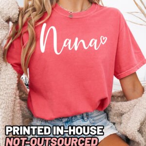 Nana Script Shirt Comfort Colors Grandma Tee - Image 9