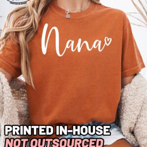 Nana Script Shirt Comfort Colors Grandma Tee - Image 10