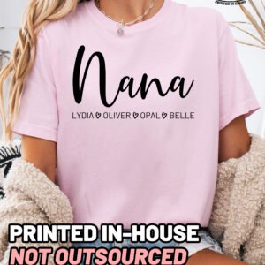 Personalized Nana Shirt Comfort Colors Custom Grandma Tee - Image 9