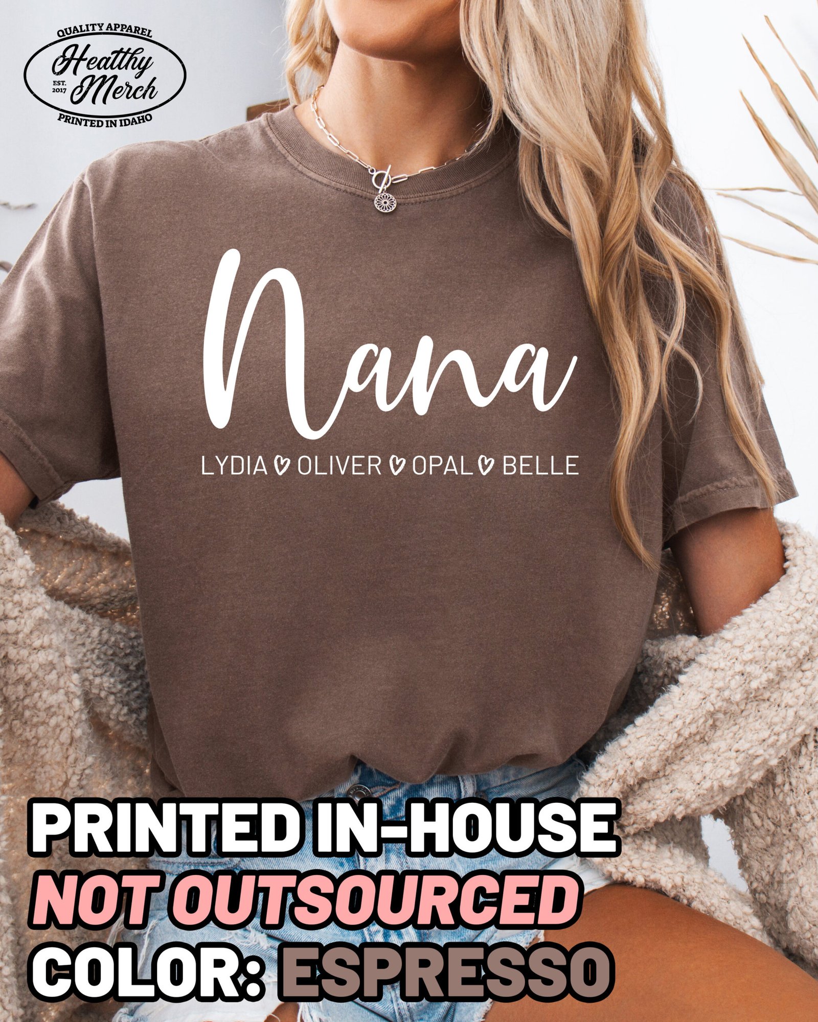 Personalized Nana Shirt Comfort Colors Custom Grandma Tee - Image 4