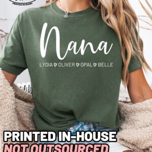 Personalized Nana Shirt Comfort Colors Custom Grandma Tee