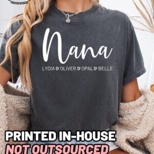 Personalized Nana Shirt Comfort Colors Custom Grandma Tee - Image 7