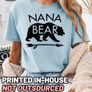 Nana Bear Shirt Comfort Colors Grandma Tee - Image 3