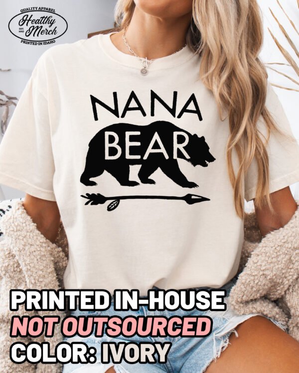 Nana Bear Shirt Comfort Colors Grandma Tee
