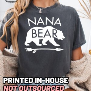 Nana Bear Shirt Comfort Colors Grandma Tee - Image 2